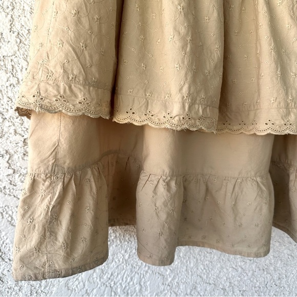 Vtg HUNT CLUB maxi skirt womens 8 cotton boho tiered ruffled cottagecore - Picture 2 of 7